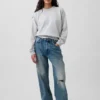 Sweat-shirt raglan en tissu éponge Vintagesoft
