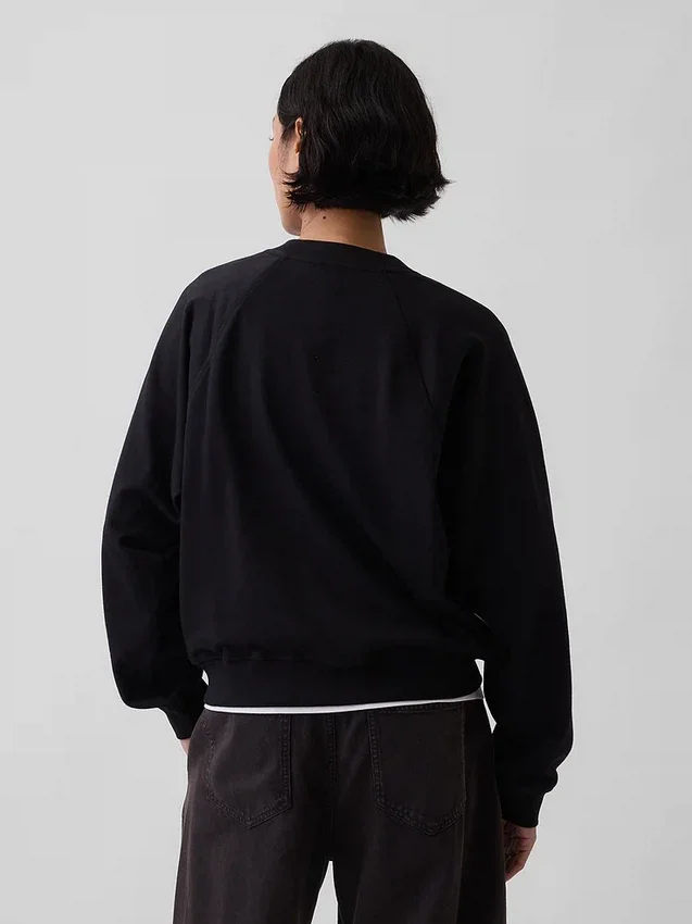 Sweat-shirt raglan en tissu éponge Vintagesoft