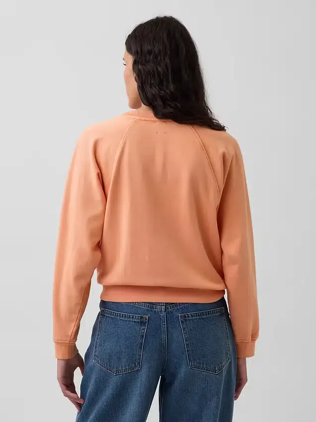 Sweat-shirt raglan en tissu éponge Vintagesoft