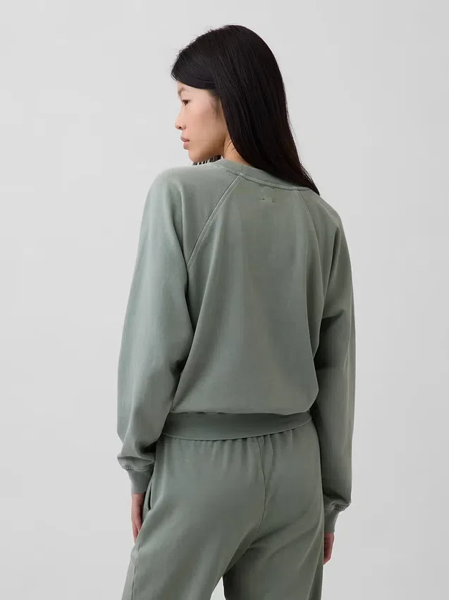 Sweat-shirt raglan en tissu éponge Vintagesoft