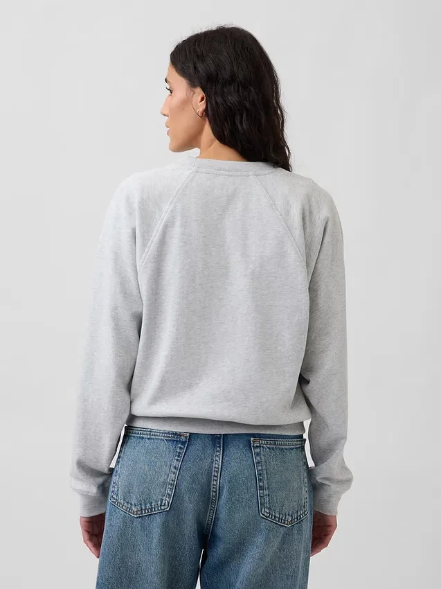 Sweat-shirt raglan en tissu éponge Vintagesoft