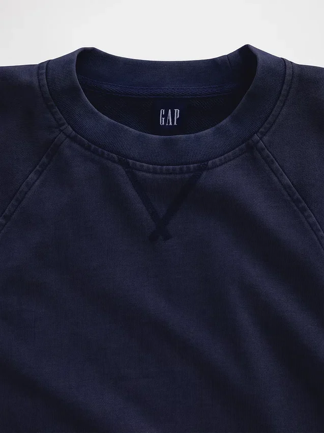 Sweat-shirt raglan en tissu éponge Vintagesoft