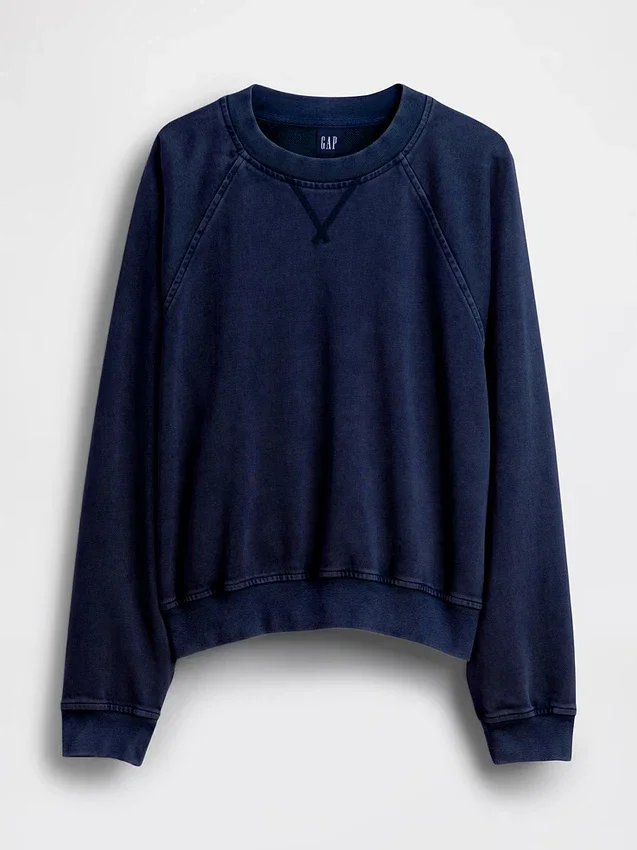 Sweat-shirt raglan en tissu éponge Vintagesoft