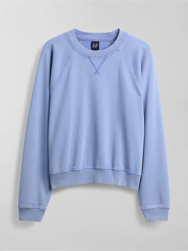 Sweat-shirt raglan en tissu éponge Vintagesoft