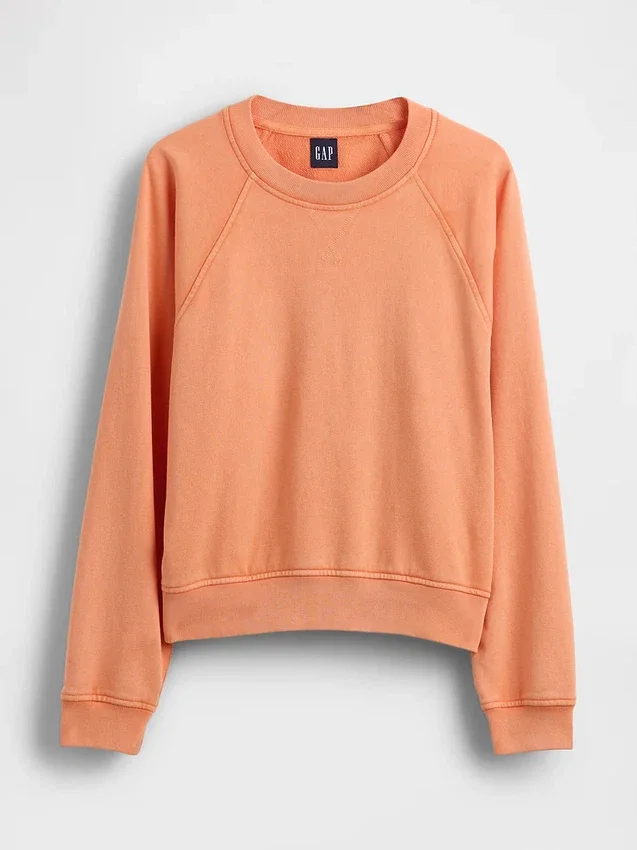 Sweat-shirt raglan en tissu éponge Vintagesoft