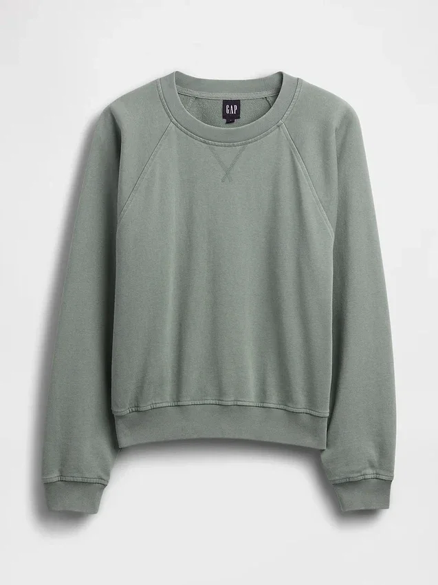 Sweat-shirt raglan en tissu éponge Vintagesoft