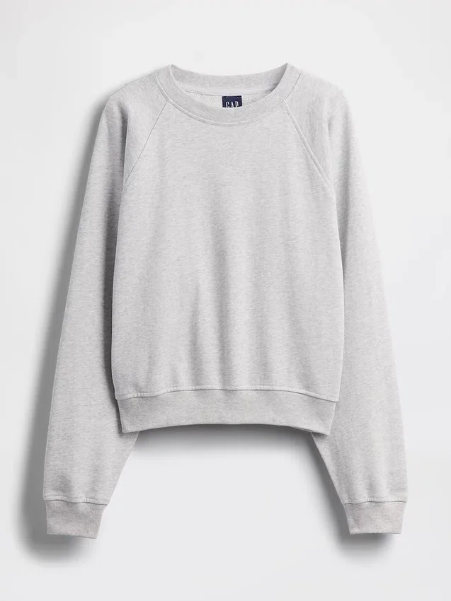 Sweat-shirt raglan en tissu éponge Vintagesoft