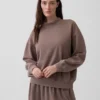 Sweat-shirt tunique oversize à col montant Vintagesoft