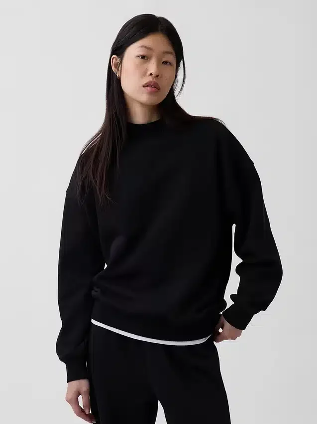 Sweat-shirt tunique oversize à col montant Vintagesoft