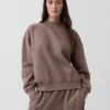 Sweat-shirt tunique oversize à col montant Vintagesoft