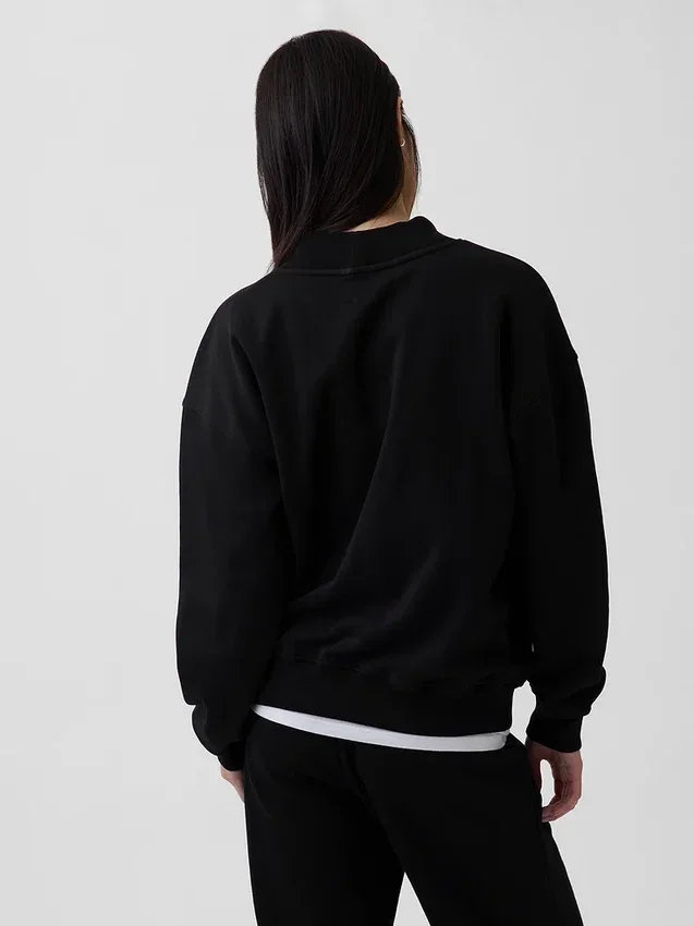 Sweat-shirt tunique oversize à col montant Vintagesoft