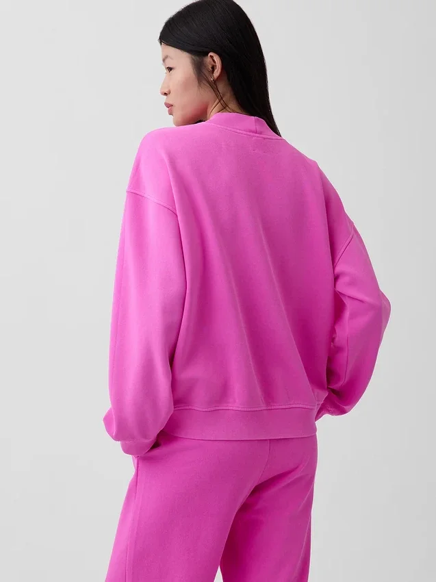Sweat-shirt tunique oversize à col montant Vintagesoft