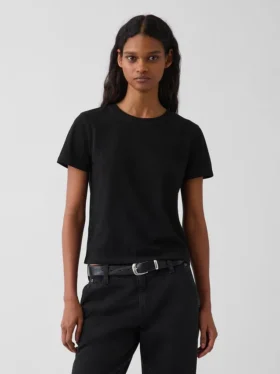 T-shirt 100 % coton à l'effet rétréci authentique