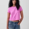 T-shirt 100 % coton à l'effet rétréci authentique