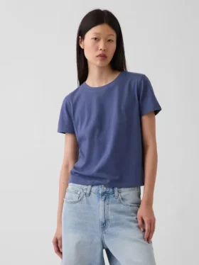 T-shirt 100 % coton à l'effet rétréci authentique