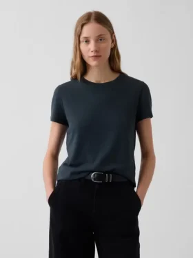 T-shirt 100 % coton à l'effet rétréci authentique