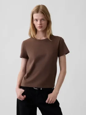 T-shirt 100 % coton à l'effet rétréci authentique
