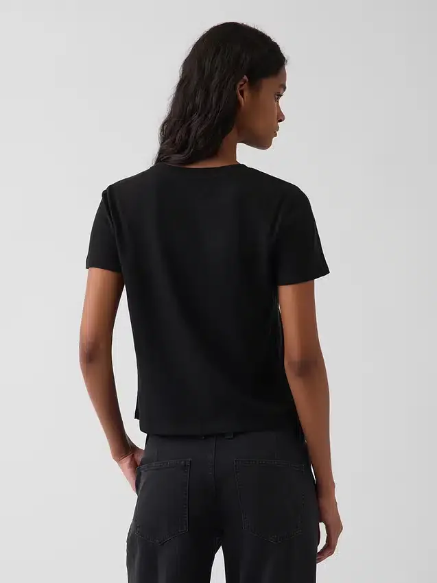 T-shirt 100 % coton à l'effet rétréci authentique