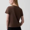 T-shirt 100 % coton à l'effet rétréci authentique