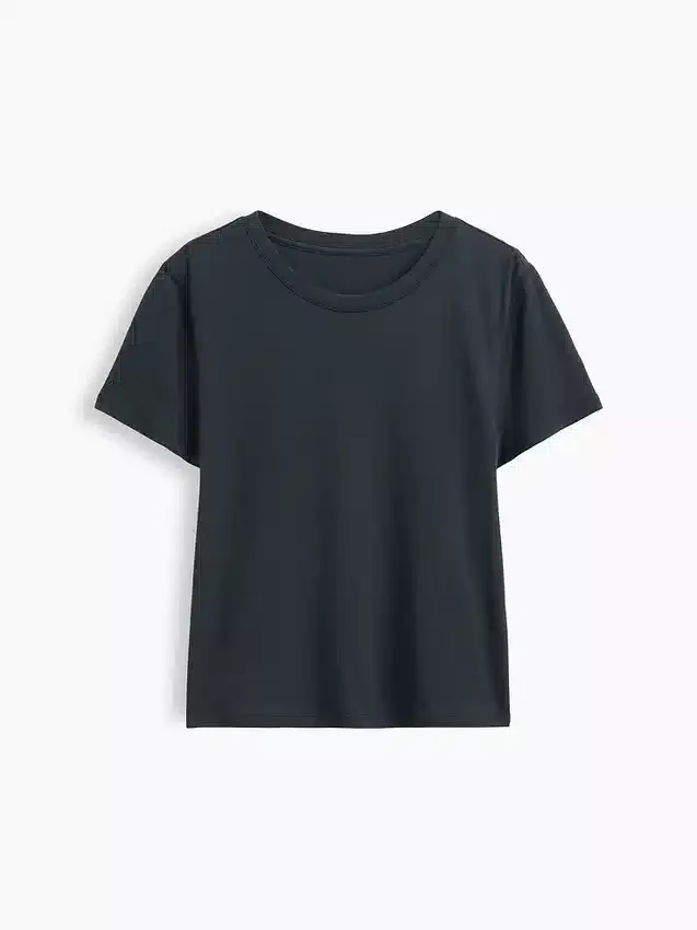 T-shirt 100 % coton à l'effet rétréci authentique