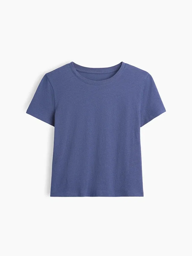 T-shirt 100 % coton à l'effet rétréci authentique