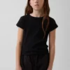 T-shirt ajusté à côtes multicolores pour enfants