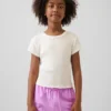 T-shirt ajusté à côtes multicolores pour enfants