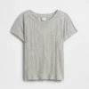 T-shirt ajusté à côtes multicolores pour enfants