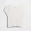 T-shirt ajusté à côtes multicolores pour enfants