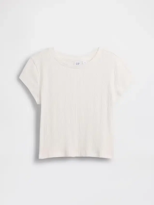 T-shirt ajusté à côtes multicolores pour enfants