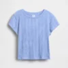 T-shirt ajusté à côtes multicolores pour enfants