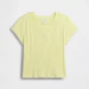 T-shirt ajusté à côtes multicolores pour enfants
