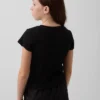 T-shirt ajusté à côtes multicolores pour enfants