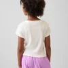 T-shirt ajusté à côtes multicolores pour enfants