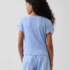 T-shirt ajusté à côtes multicolores pour enfants