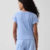 T-shirt ajusté à côtes multicolores pour enfants