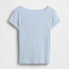 T-shirt ajusté en maille pointelle à côtes pour enfant