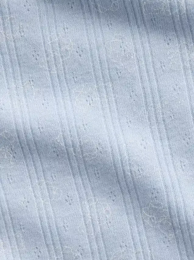 T-shirt ajusté en maille pointelle à côtes pour enfant