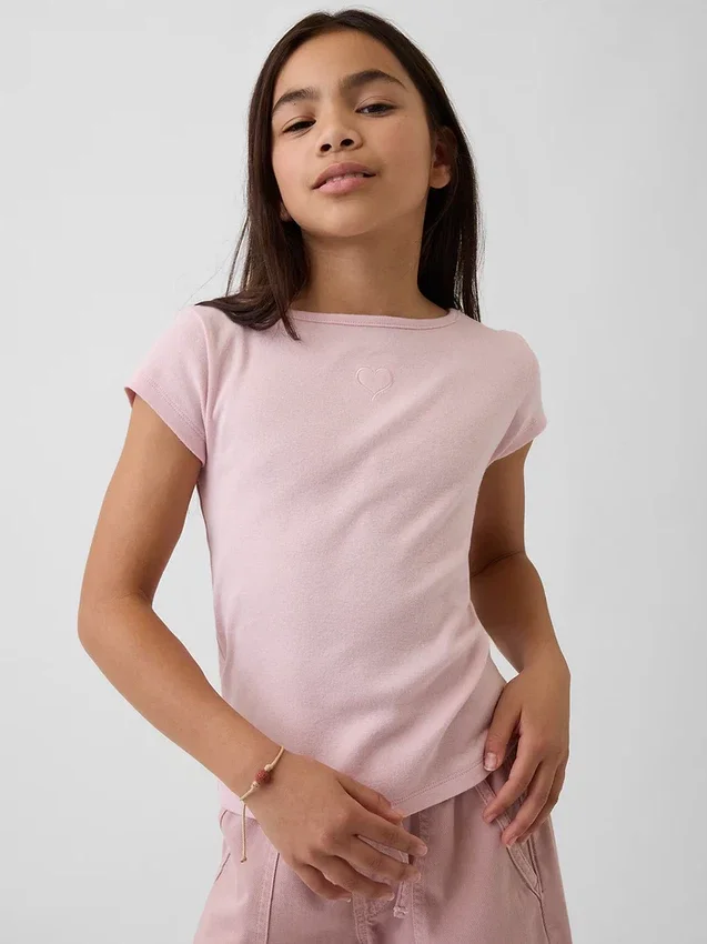 T-shirt ajusté à manches courtes pour enfant