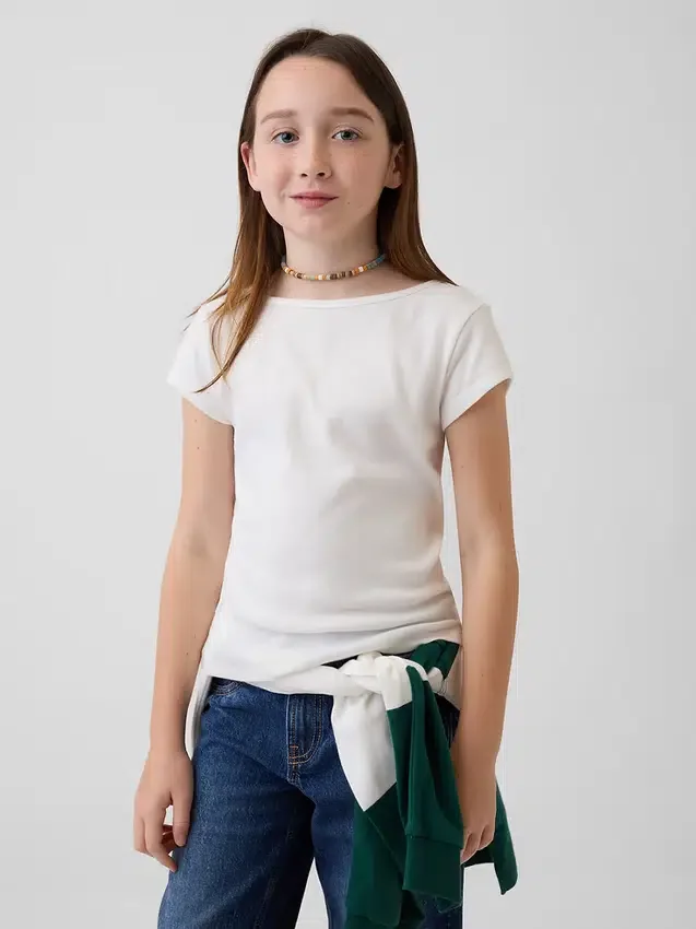 T-shirt ajusté à manches courtes pour enfant