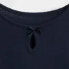 T-shirt ajusté pour enfant avec nœud et encolure en forme de trou de serrure