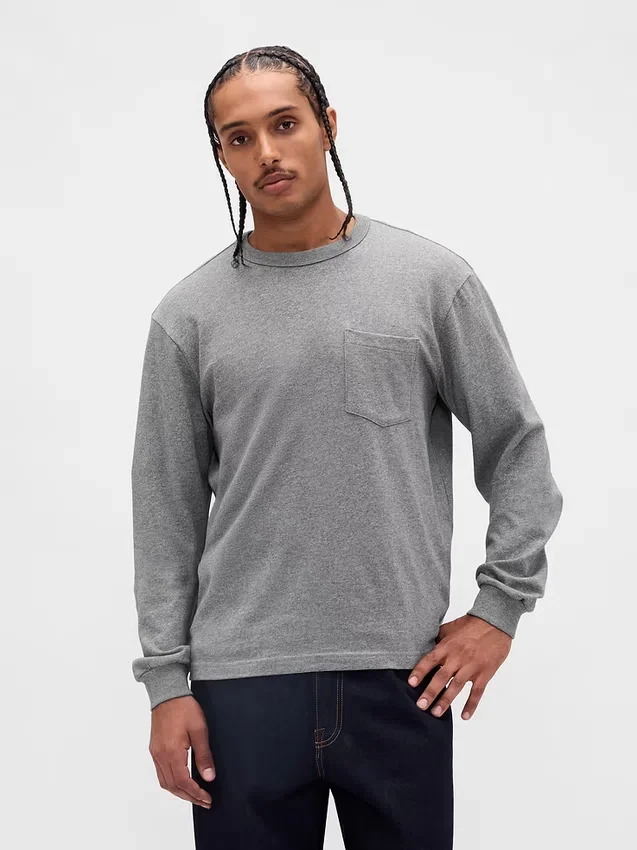 T-shirt ample en coton épais