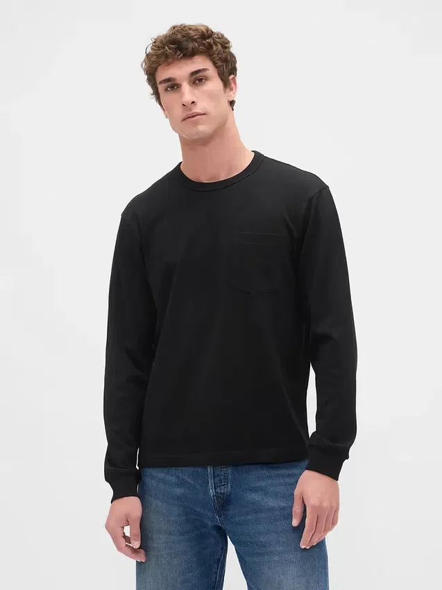 T-shirt ample en coton épais