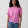 T-shirt ample en mélange de lin