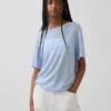 T-shirt ample en mélange de lin