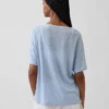 T-shirt ample en mélange de lin