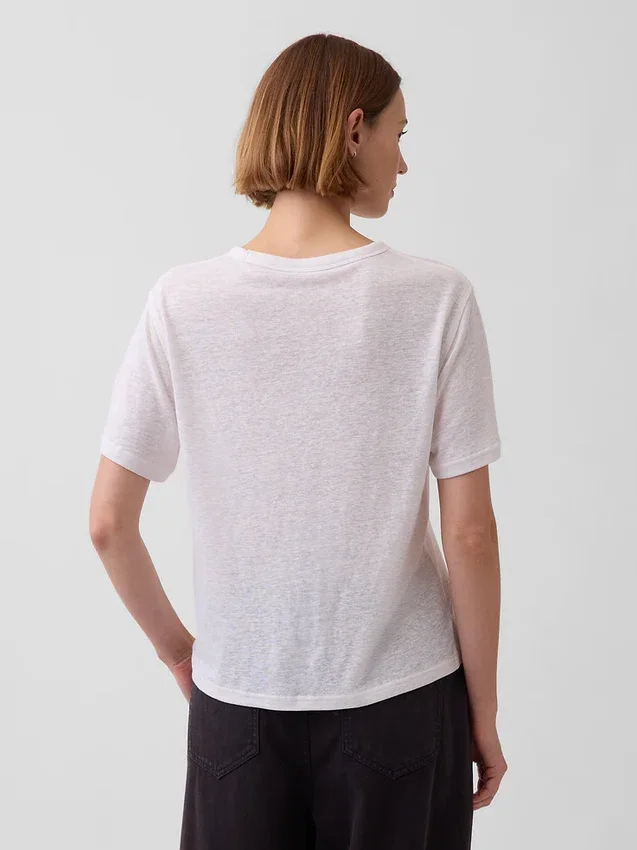 T-shirt ample en mélange de lin