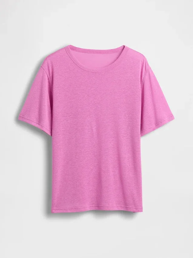 T-shirt ample en mélange de lin