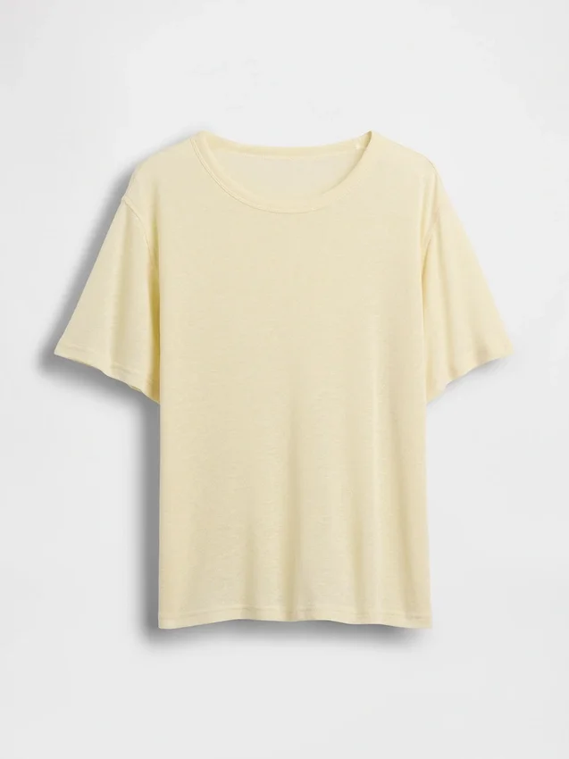 T-shirt ample en mélange de lin