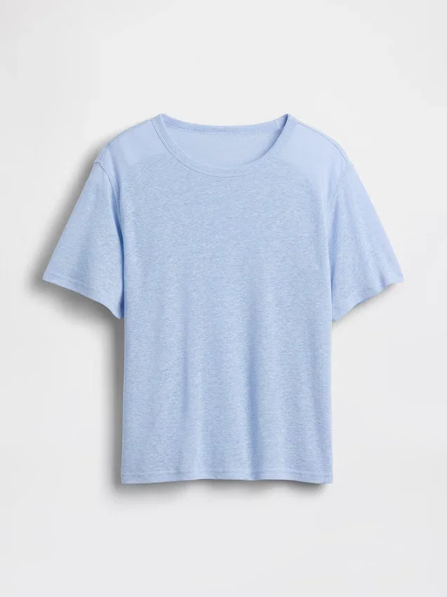 T-shirt ample en mélange de lin
